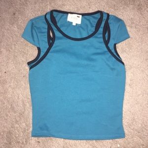 Blue Crop Top